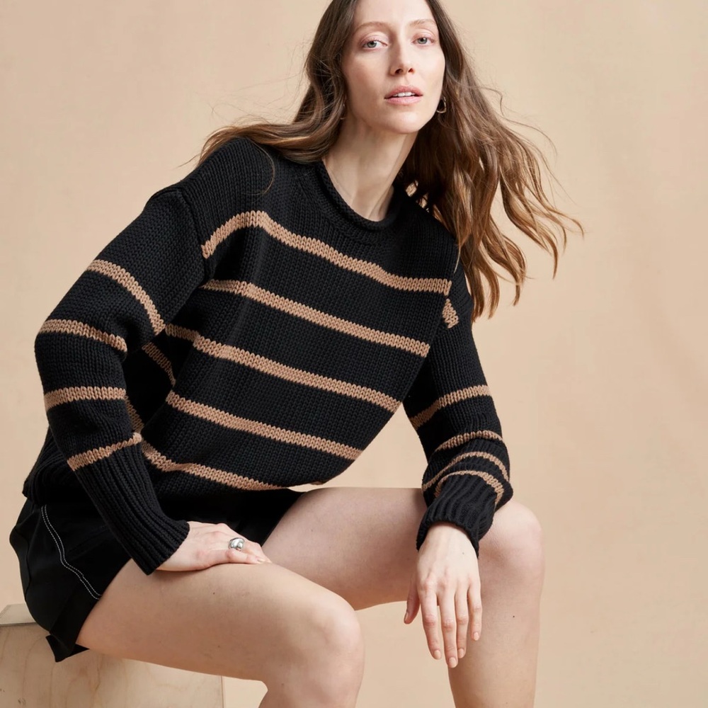 La Ligne Marina Sweater in Black and Brown